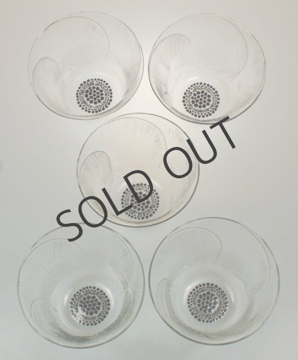 画像3: 【LALIQUE】ルネ・ラリック　PAVOT ゴブレ5客 (3)