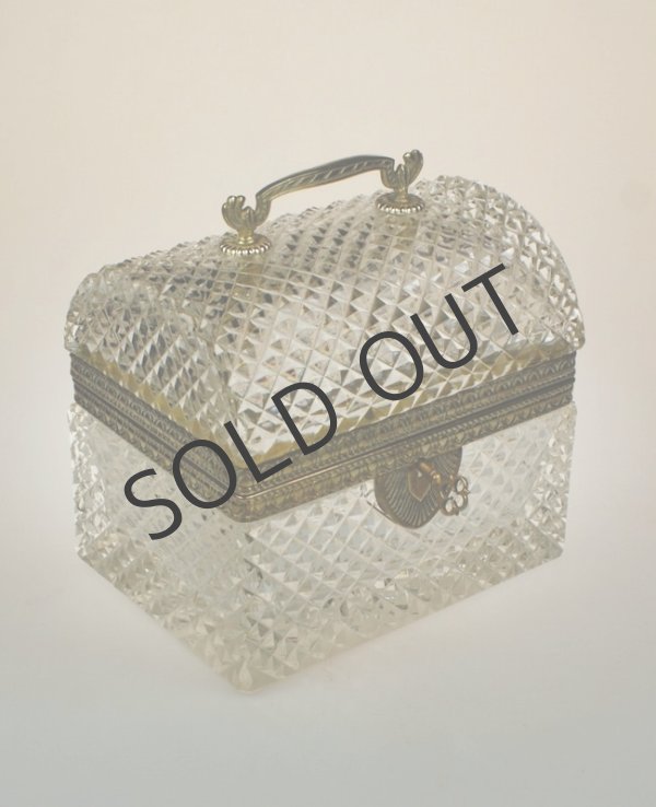 画像3: 【Le Creusot-Baccarat】カットクリスタルの鍵付き玉手箱 (3)