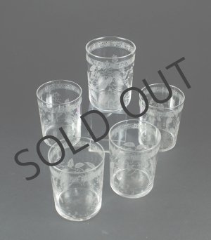 画像: 【BACCARAT】バカラ　草花文グラヴュールのゴブレ5客