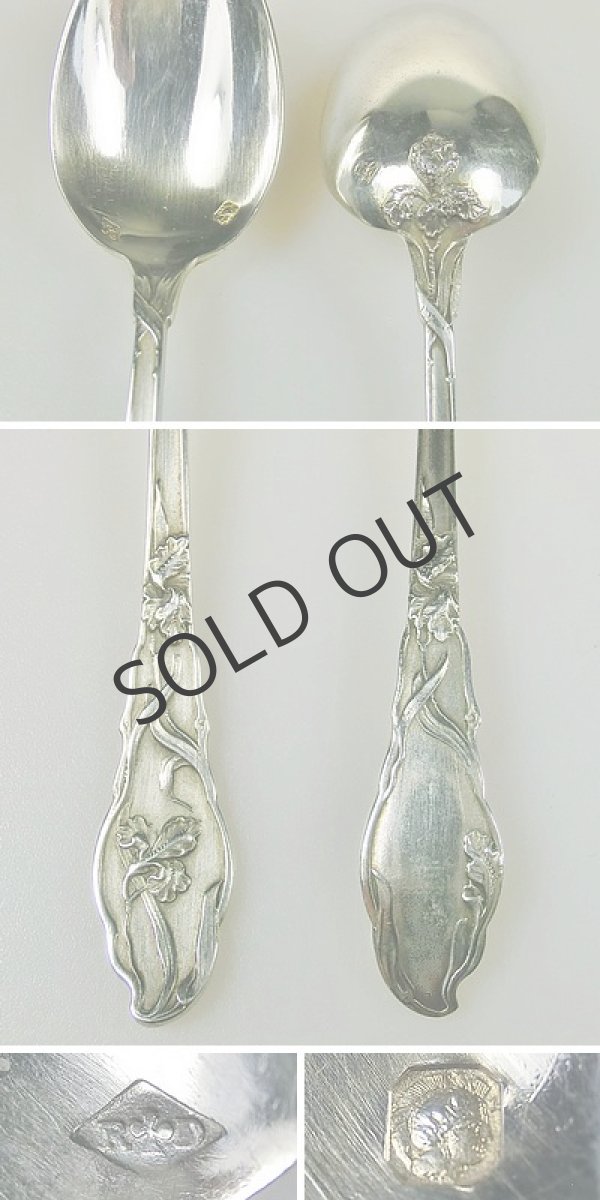 画像5: 【Ravinet-ｄ'Enfert】アイリス文純銀モカスプーン6客 (5)