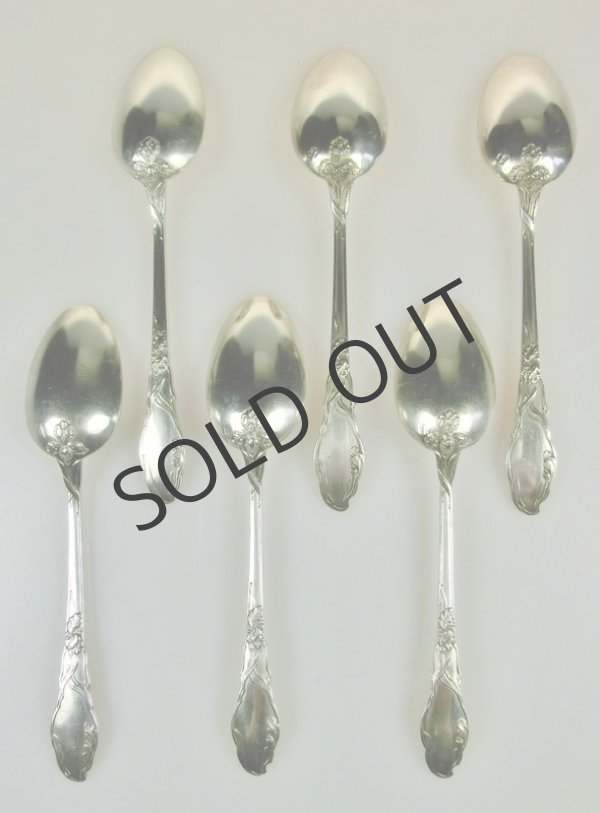 画像3: 【Ravinet-ｄ'Enfert】アイリス文純銀モカスプーン6客 (3)