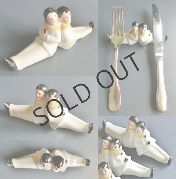 画像3: ピエロとコロンビーヌ 陶製ナイフレスト5客 (3)