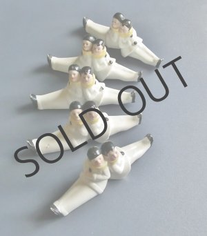 画像: ピエロとコロンビーヌ 陶製ナイフレスト5客