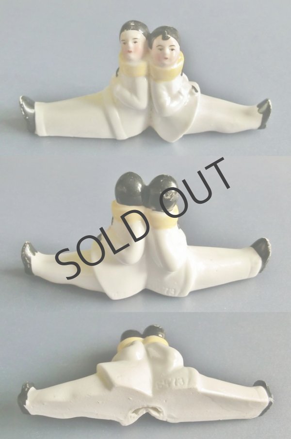 画像2: ピエロとコロンビーヌ 陶製ナイフレスト5客 (2)