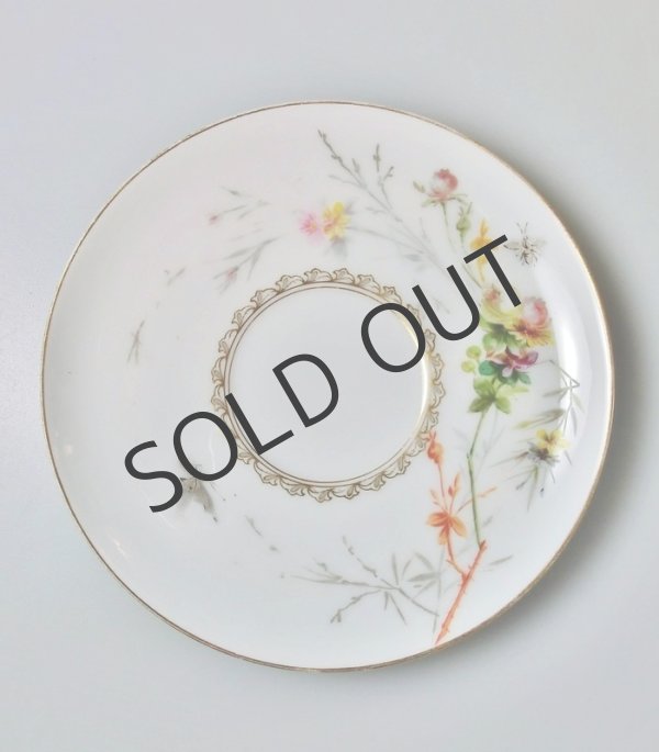 画像6: リモージュ 花蝶文手描きカップ＆ソーサー3客 (6)