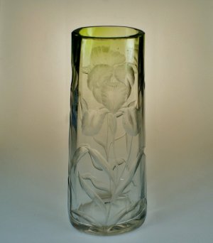 画像: 【MOSER】モーゼル　アイリスとチューリップ文大花瓶