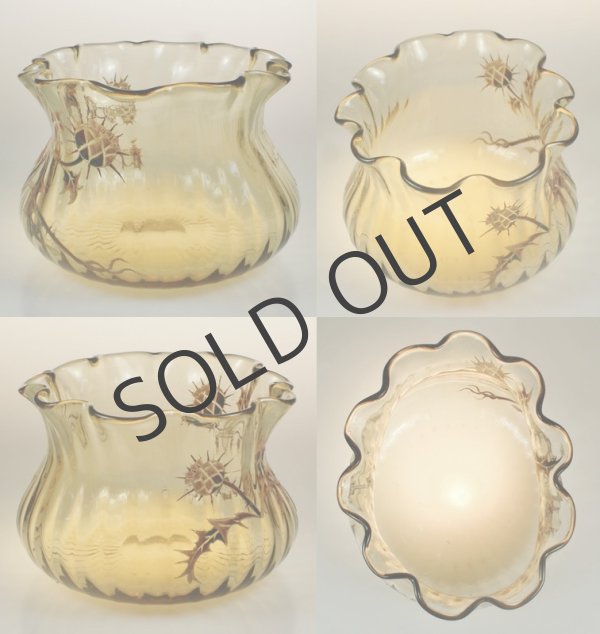 画像3: 【GALLE】ガレ　薊とロレーヌ十字文エナメル彩花器 (3)