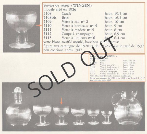 画像7: 【LALIQUE】ルネ・ラリック　WINGEN グラス 3客 (7)