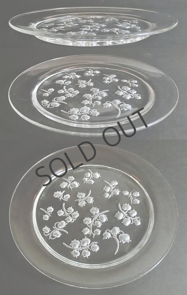 画像3: 【LALIQUE】ルネ・ラリック　MUGUET中皿3客 (3)