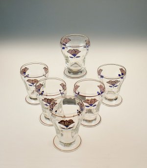 画像: エナメル彩ワイングラス６客