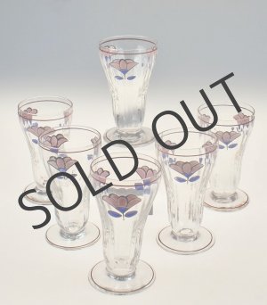 画像: エナメル彩フリュートグラス６客
