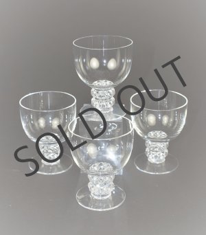 画像: 【LALIQUE】ルネ・ラリック　VOUGEOTグラス(n°5) 4客