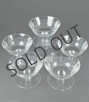 画像: 【BACCARAT】バカラ　ループ模様シャンパンクップ5客