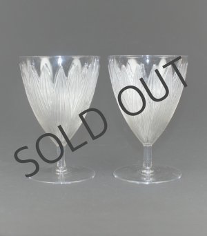 画像: 【LALIQUE】ルネ・ラリック　LOTUS グラス(n°3) 2客