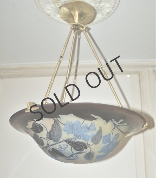 画像5: 【GALLE】ガレ　クレマチス文吊灯 (5)