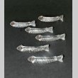 画像1: 魚型カットクリスタルのナイフレスト６客 (1)