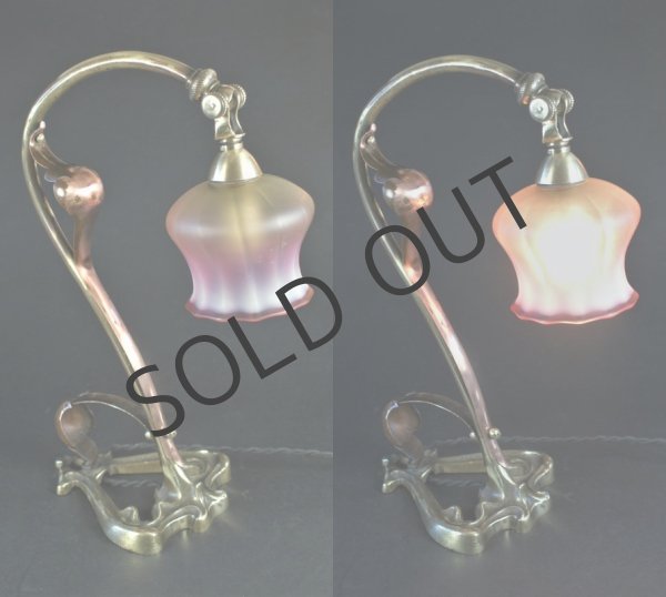 画像4: アール・ヌーヴォーの小さなテーブルランプ (4)