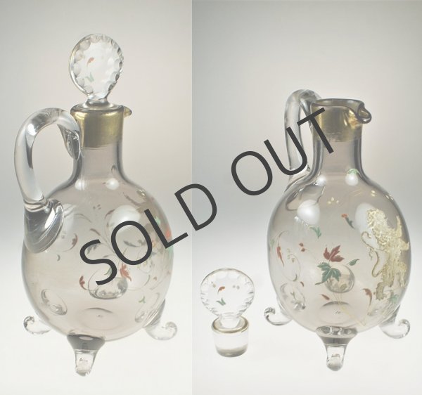 画像4: 【BACCARAT】バカラ　エナメル彩獅子紋キャラフ (4)