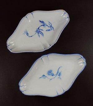 画像: 【GALLE】ガレ　Herbierサン・クレマン陶器ラヴィエ ２点