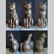 画像3: ブロンズの猫付きオパルセントガラスの灰皿 (3)