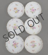 画像: 【MEISSEN】マイセン　Neubrandenstein 花絵小皿6客
