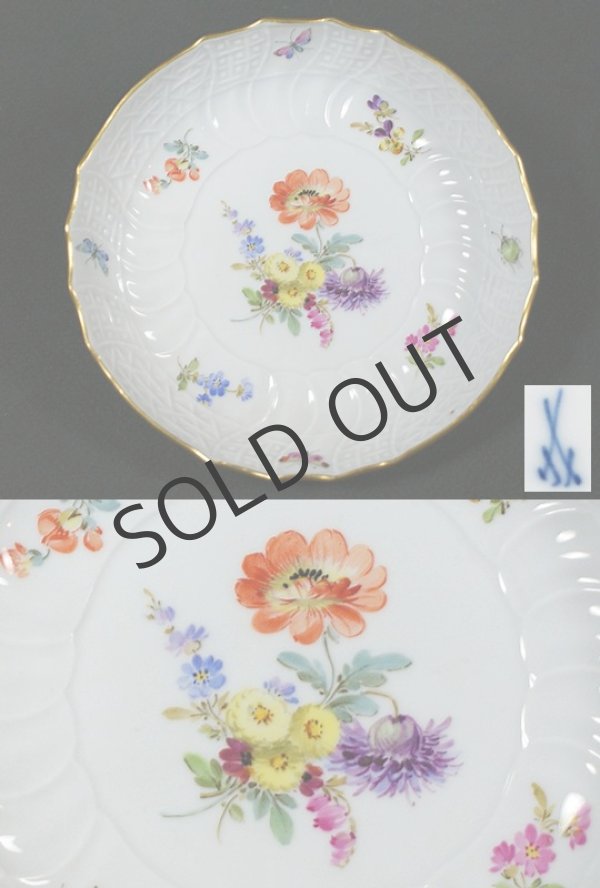 画像4: 【MEISSEN】マイセン　Neubrandenstein 花絵小皿6客 (4)