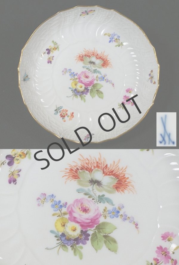 画像6: 【MEISSEN】マイセン　Neubrandenstein 花絵小皿6客 (6)