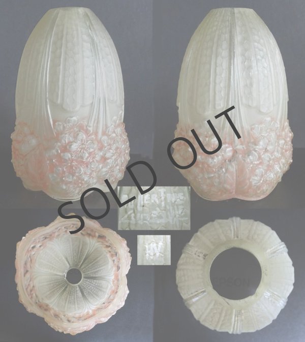 画像6: 【H&V/MULLER】紫陽花文3灯式シャンデリア (6)