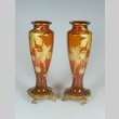 画像2: 【BACCARAT】バカラ　プラタナス文金彩朱色花瓶一対 (2)