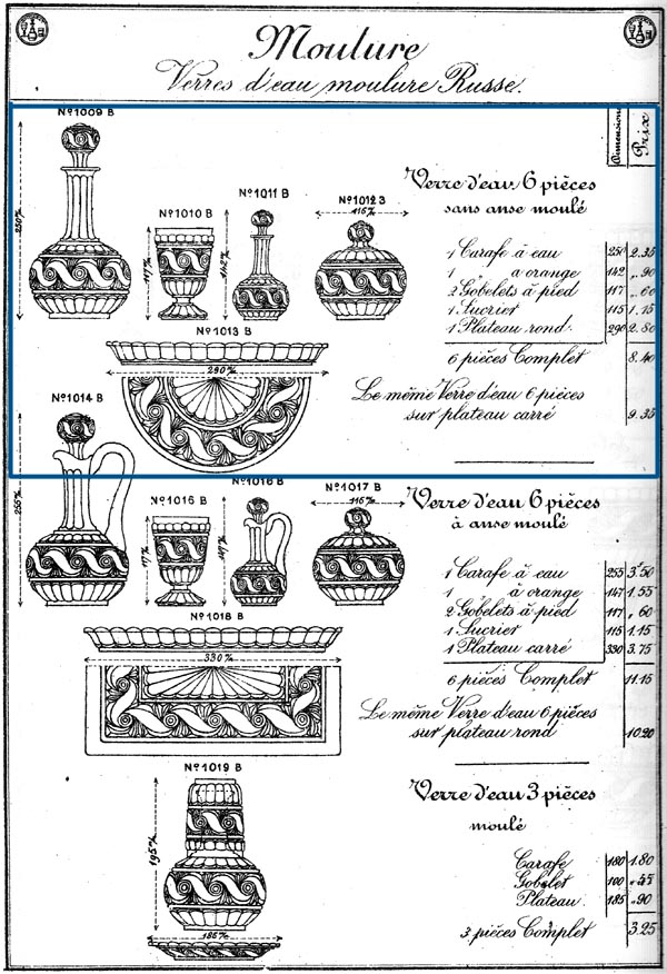 画像: 【BACCARAT】 ヴェール・ドー6点セット Moulure Russe