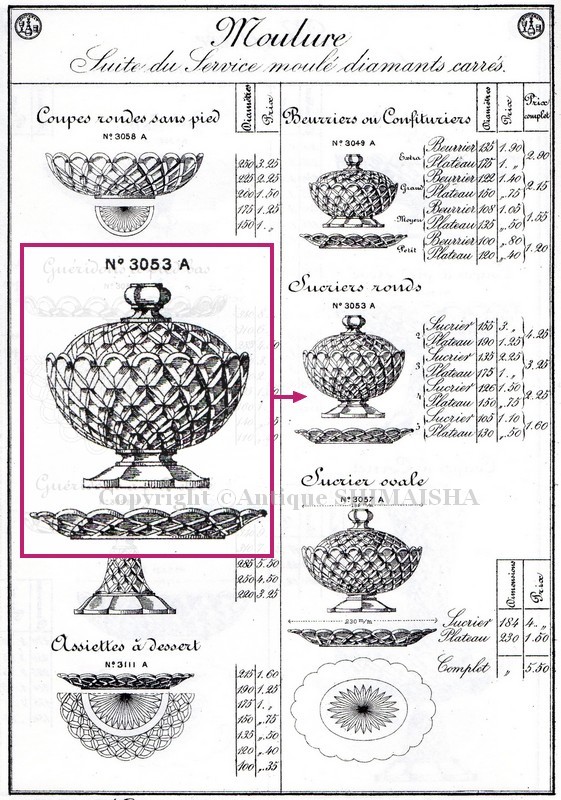 画像4: 【BACCARAT】バカラ　Diamants carrés 蓋物 (4)