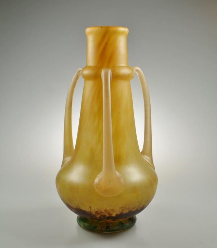画像1: 【DAUM】ドーム　秋色斑文三耳花瓶 (1)