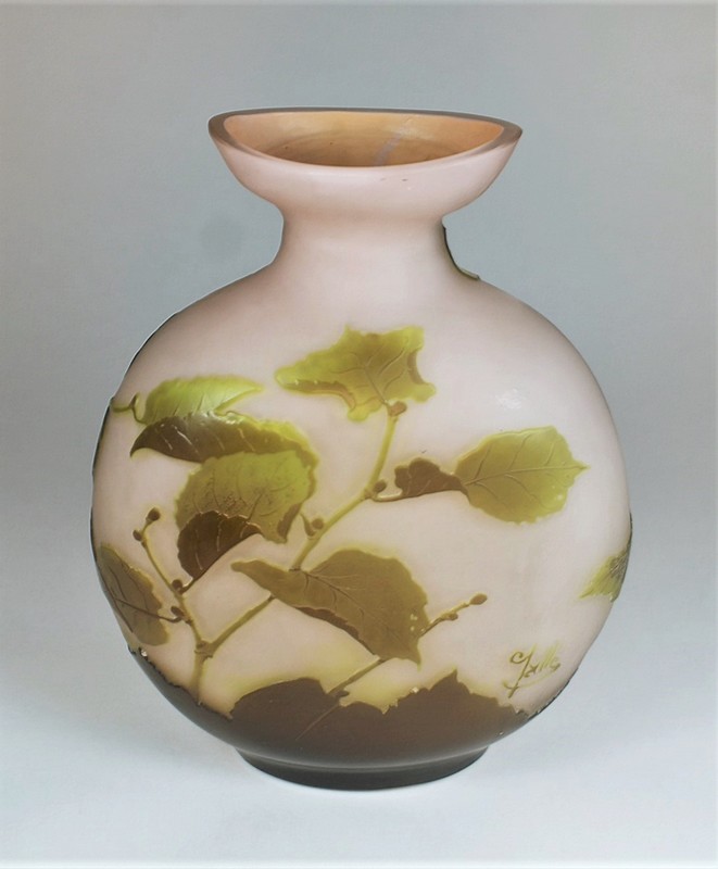 画像3: 【GALLE】ガレ　ノワゼット文扁壺型花瓶 (3)