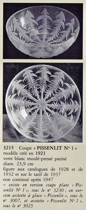 画像4: 【LALIQUE】ルネ・ラリック　PISSENLIT 大鉢 銀縁 (4)