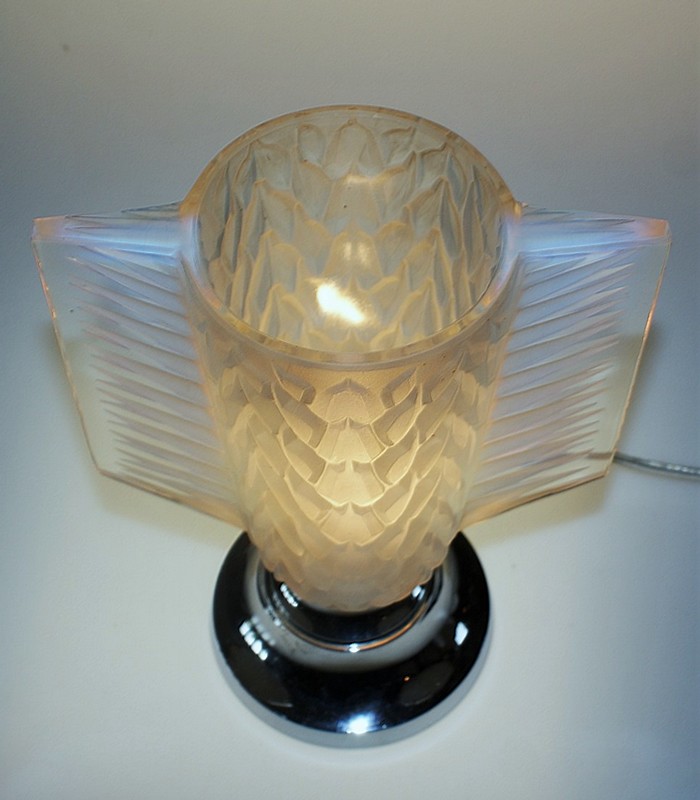 画像4: ART DECO  オパルセントガラスのランプ (4)