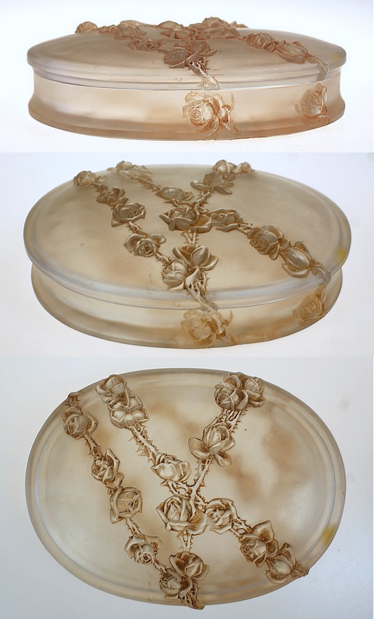 画像2: 【LALIQUE】ルネ・ラリック　Roses en Relief 蓋物 (2)
