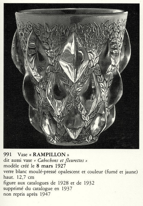 画像4: 【LALIQUE】ルネ・ラリック　RAMPILLON 花瓶 (4)