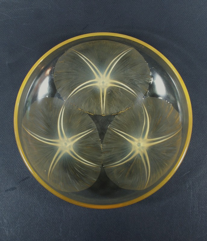 画像2: 【LALIQUE】ルネ・ラリック　VOLUBILIS 浅鉢（黄色） (2)